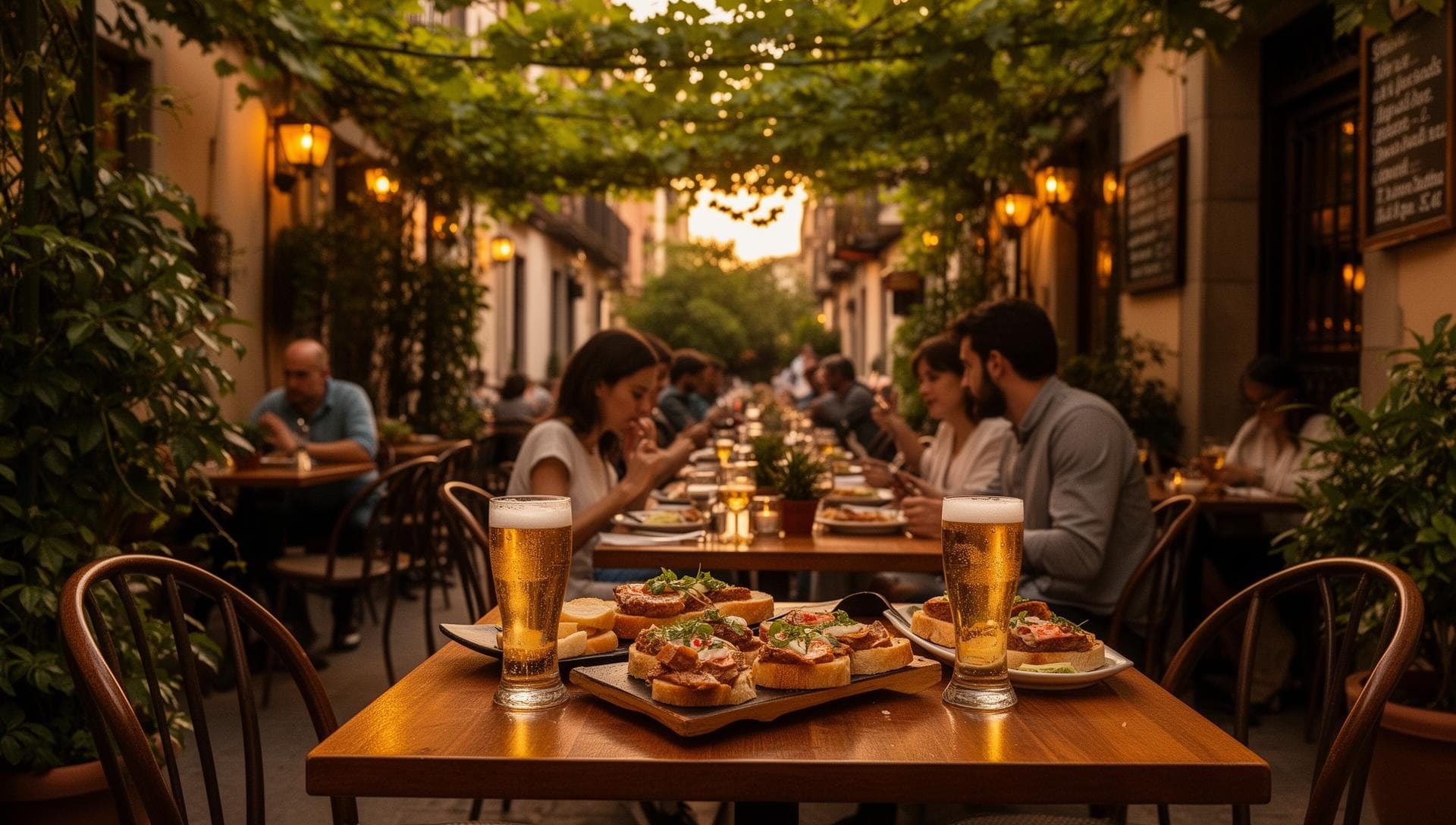 Terraza del Bar Restaurante El Jardín en Carabanchel, Madrid